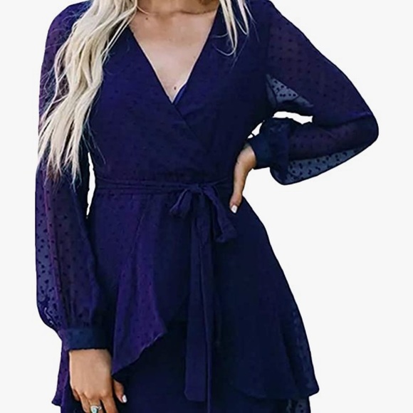 Aooksmery Dresses & Skirts - NWT Swiss Dot Purple Dress        Size: Medium